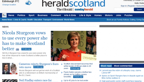 Газети у Глазго отримали вигоду від шотландського референдуму за незалежність