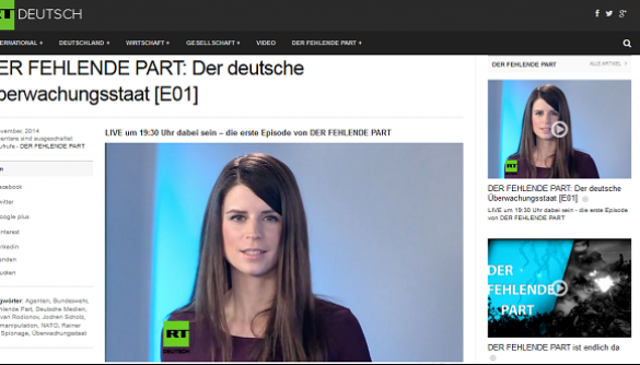 RT запустила перше німецькомовне новинне шоу
