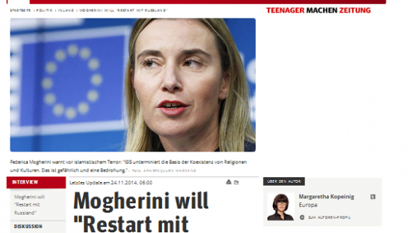 Австрійська газета стверджує, що Могеріні таки говорила в інтерв’ю про автономію для Сходу України