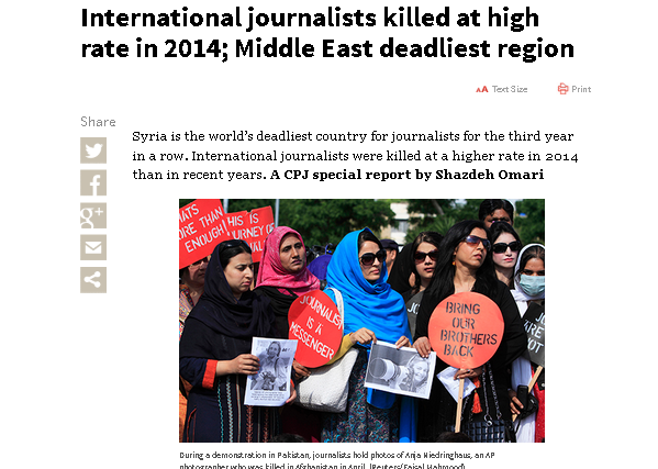 Комітет захисту журналістів: у 2014-му найбільше ув'язнених репортерів у Китаї, убитих - у Сирії