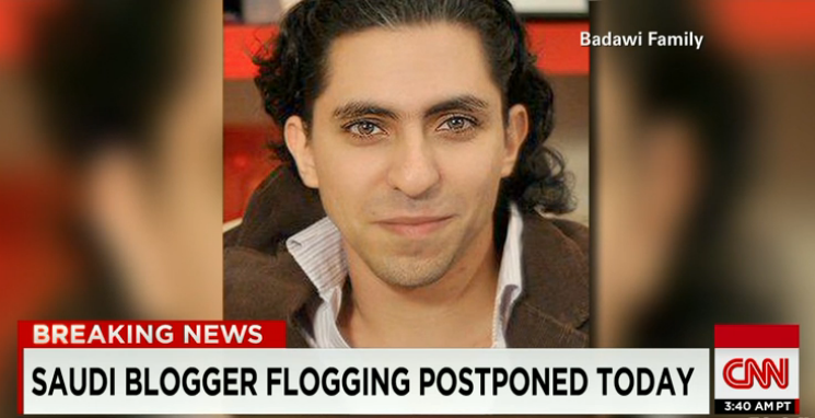 У Саудівській Аравії відклали покарання батогами для блогера Раїфа Бадаві