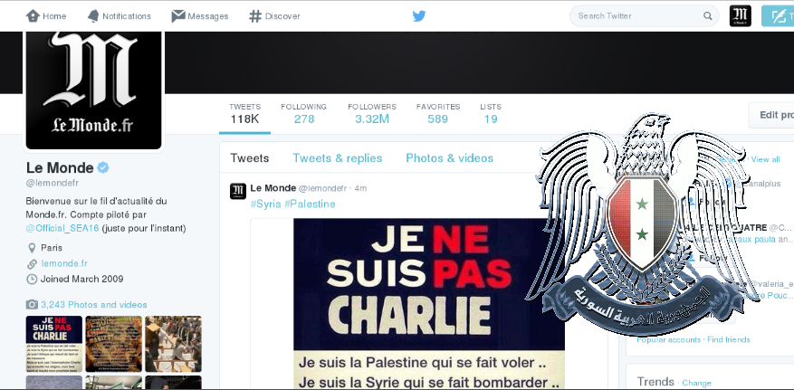 Хакери атакували твіттер-аккаунт газети Le Monde