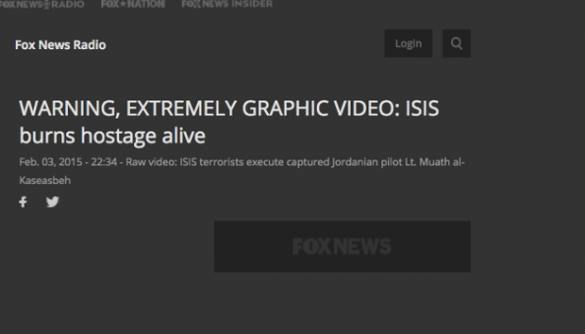 Fox News опублікував повне відео вбивства йорданського пілота терористами «Ісламської держави»