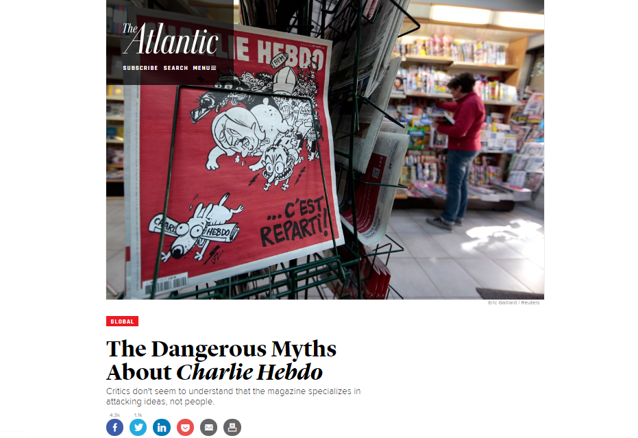 Журналіст The Atlantic розвінчує міфи про Charlie Hebdo