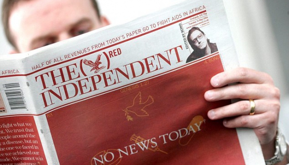 Британська газета The Independent випустила останній друкований номер