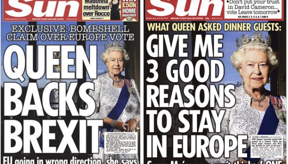 Газета The Sun знову написала про підтримку Єлизаветою ІІ виходу Великобританії з ЄС