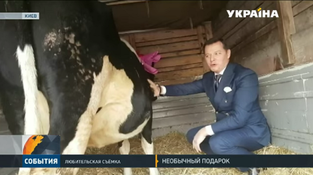 Телеканал «Україна» розповів про корову, «собачок» та «котиків» Ляшка