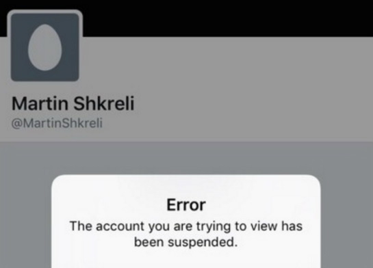 Twitter заблокував акаунт мільйонера Мартіна Шкрелі за образу журналістки