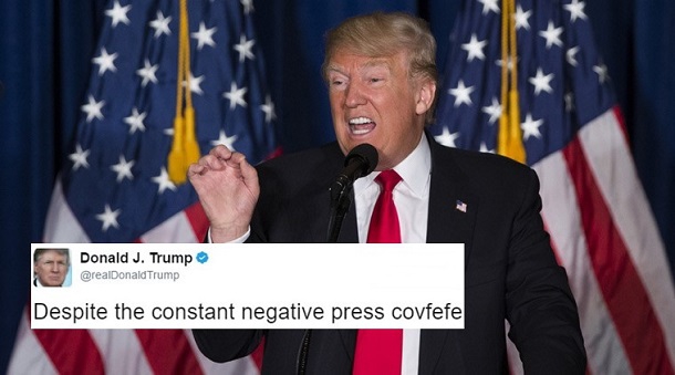 В інтернеті намагаються розгадати твіт Трампа з невідомим словом «covfefe»
