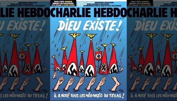 Журнал Charlie Hebdo опублікував карикатуру на неонацистів та ураган Харві