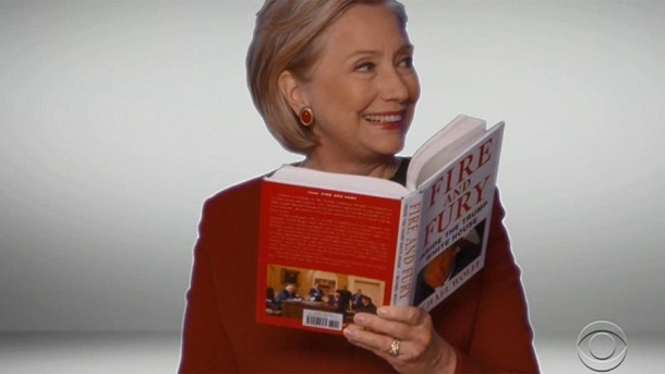 Гілларі Клінтон зачитала фрагмент з книги «Вогонь і лють» для відеоролика на церемонії «Греммі»