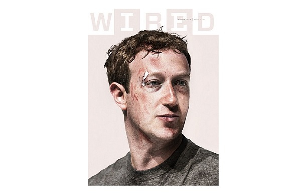Wired помістив на обкладинку малюнок «побитого» Цукерберга