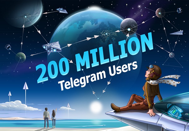 Місячна аудиторія Telegram перевищила 200 мільйонів