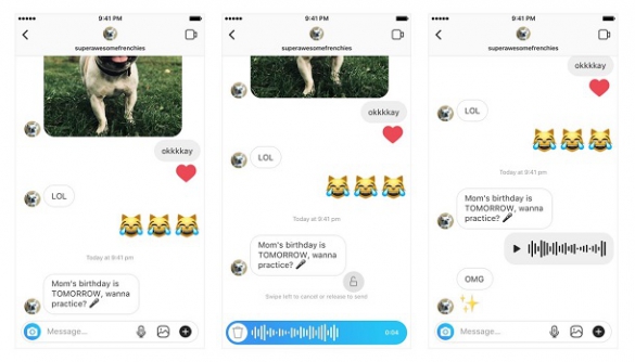 В Instagram тепер можна відправляти голосові повідомлення