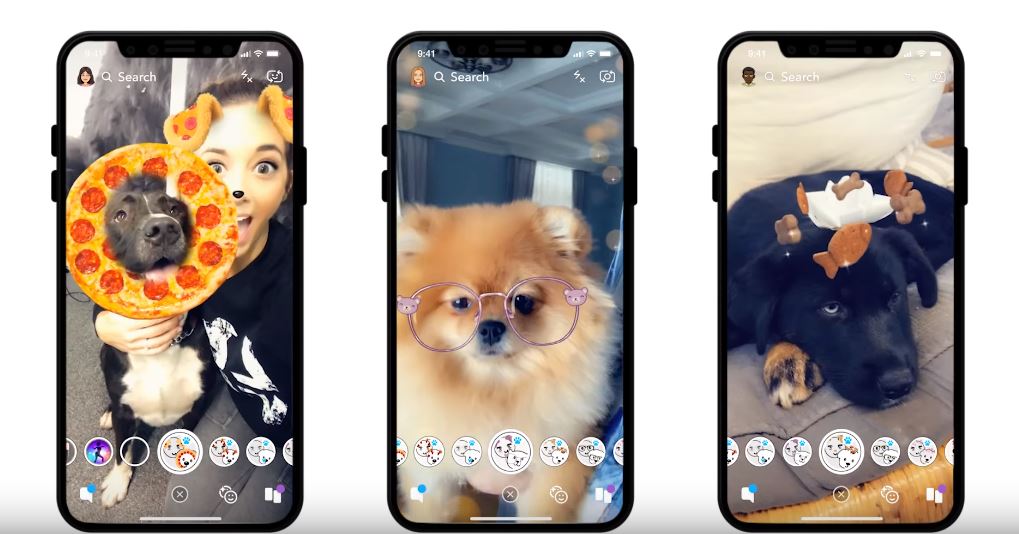 У Snapchat тепер можна накласти маску на собаку