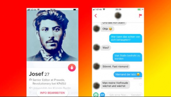 Tinder-експеримент: Німецький журналіст видав себе за молодого Сталіна в додатку для знайомств