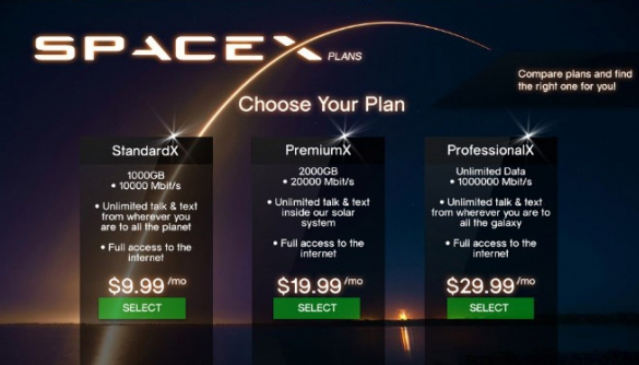 У мережі з'явилися фейкові «тарифи» на інтернет від проекту SpaceX