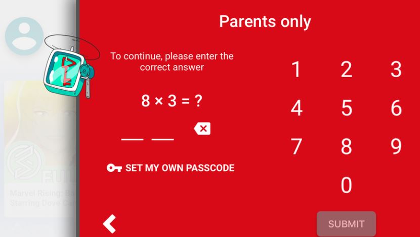 Захист налаштувань у YouTube Kids можна обійти, знаючи таблицю множення
