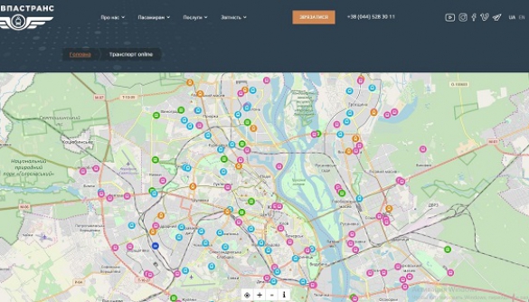 «Київпастранс» запустив карту руху транспорту онлайн