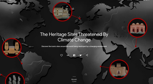 Google створила інтерактивну онлайн-виставку впливу клімату на історичні об'єкти