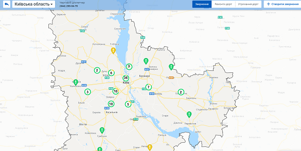 «Укравтодор» запускає онлайн-карту доріг України, де є дані про ремонт і парковки
