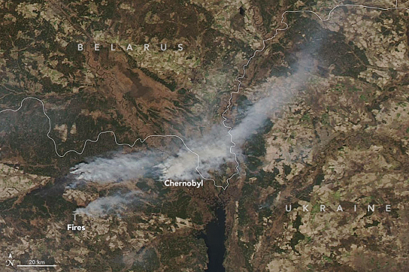 Пожежі в Чорнобильській зоні: з’явилися фото з супутників NASA