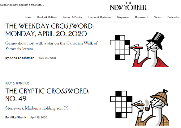 Через карантин The New Yorker запускає функцію спільного розв’язання онлайн-кросвордів