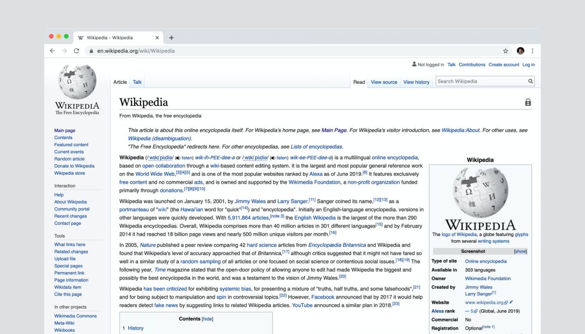 У роботі Вікіпедії трапився глобальний збій