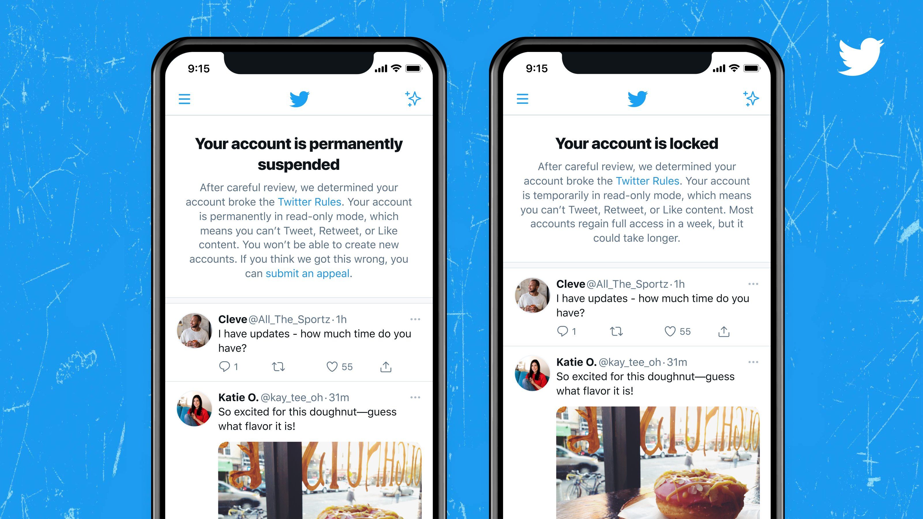 Twitter тестує нові сповіщення про блокування акаунту