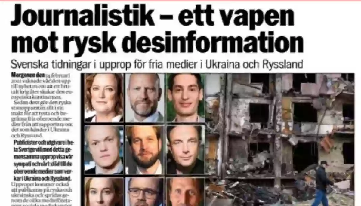 Найвпливовіші шведські видання виступили на підтримку України та незалежних ЗМІ