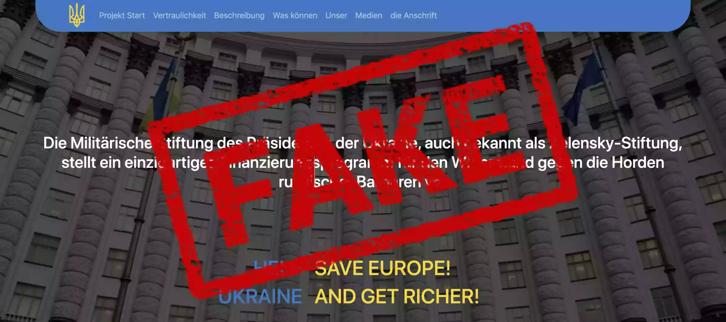 Російські спецслужби створили фейковий сайт для дискредитації Зеленського у Західній Європі – ГУР