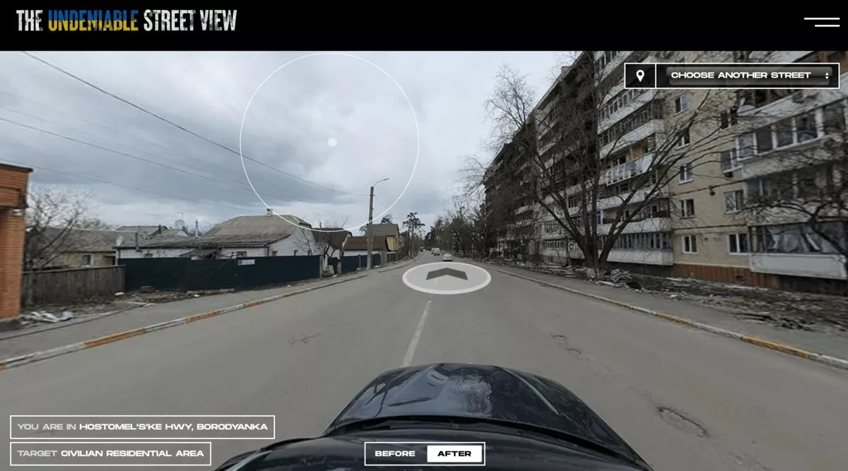 Платформа UNITED24 відкрила віртуальні прогулянки містами, які постраждали від російських атак