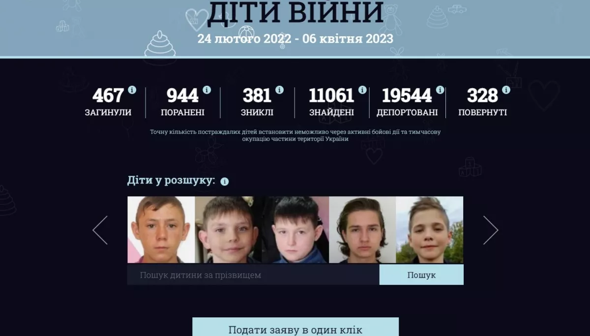 В Україні запрацював телеграм-канал державного порталу «Діти війни»