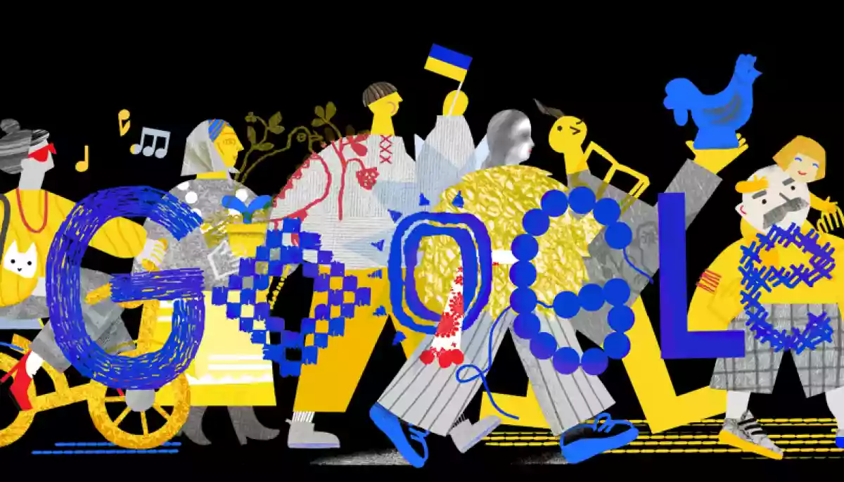Компанія Google випустила новий дудл до Дня Незалежності України