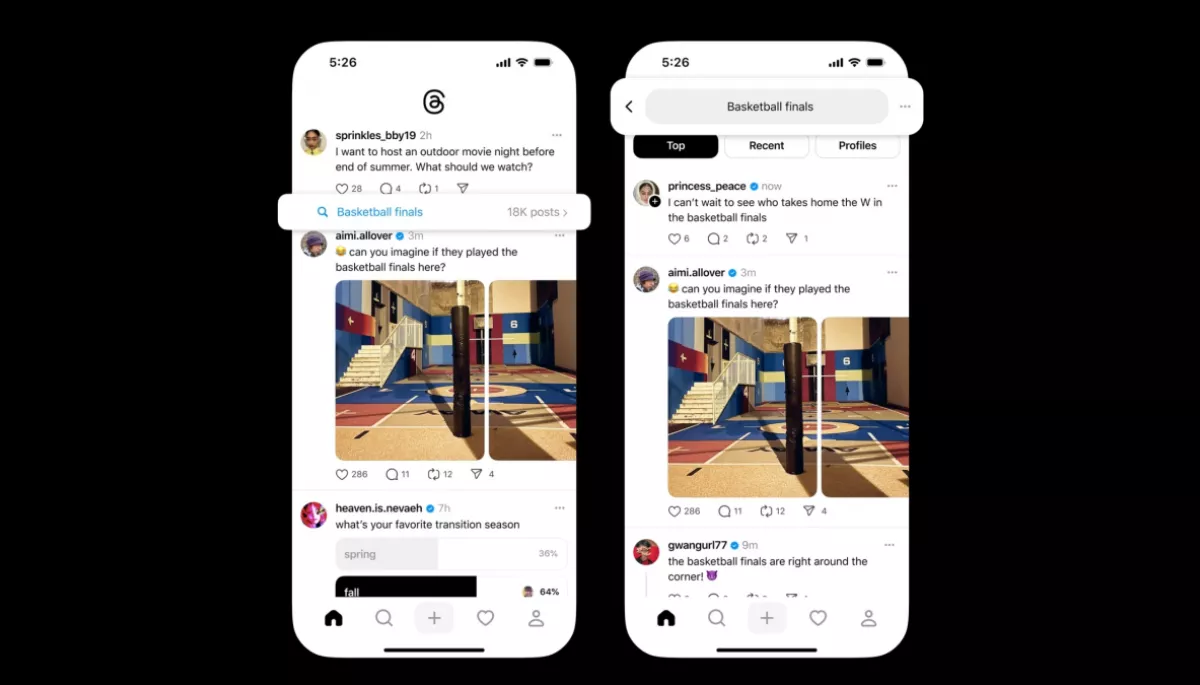 У стрічці соцмережі Threads відтепер висвітлюватимуться популярні теми над публікаціями