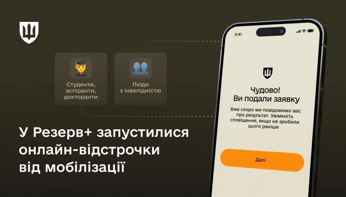 За два дні онлайн-відстрочку в «Резерв+» отримали 40 тисяч громадян