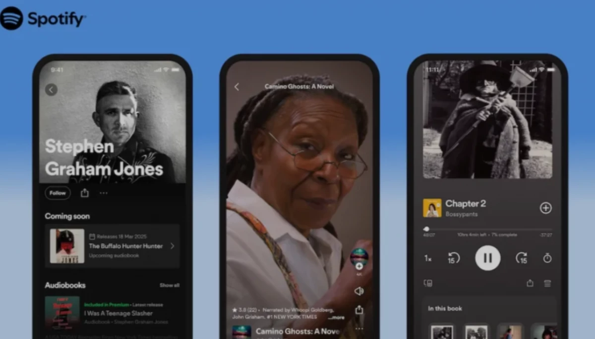 Spotify тестує функції коротких відео та візуальних елементів для аудіокниг