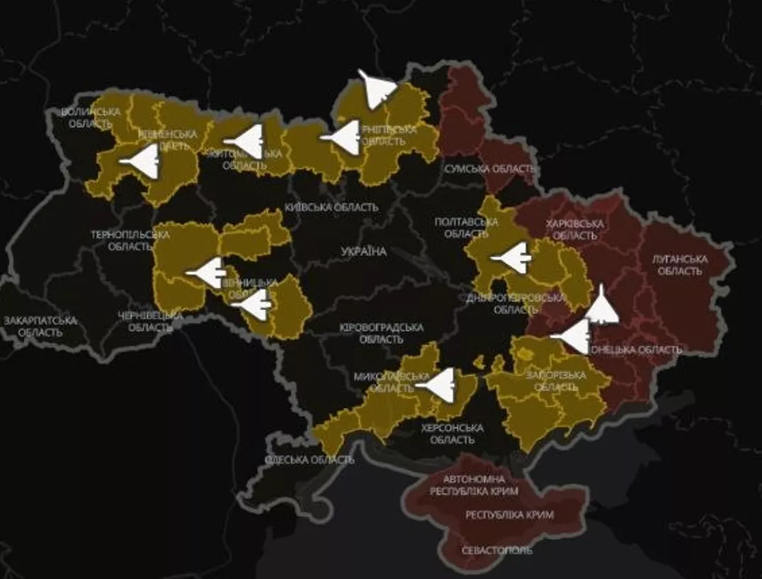 У застосунку &laquo;Повітряна тривога&raquo; з&rsquo;явилась карта руху ракет та шахедів