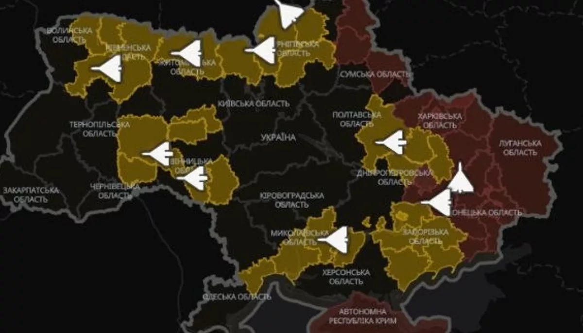 У застосунку «Повітряна тривога» з’явилась карта руху ракет та шахедів У застосунку «Повітряна тривога» з’явилась карта руху ракет та шахедів